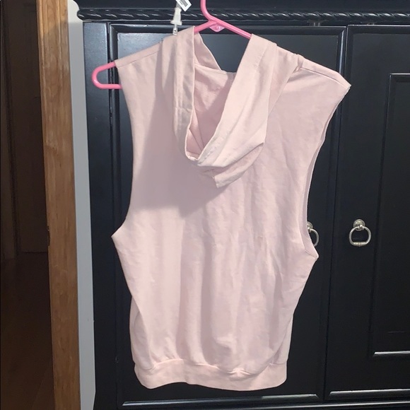 Sleeveless Pink Hoodie - Picture 2 of 2
